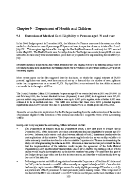 2001 Annual Report, Chapter 09 - Department of Health and Children front page preview
              