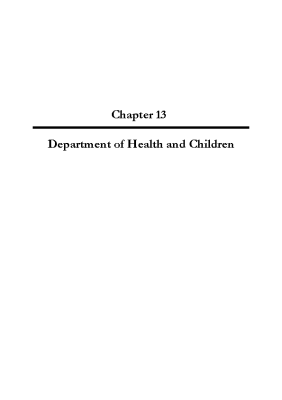2005 Annual Report, Chapter 13 - Department of Health and Children front page preview
              