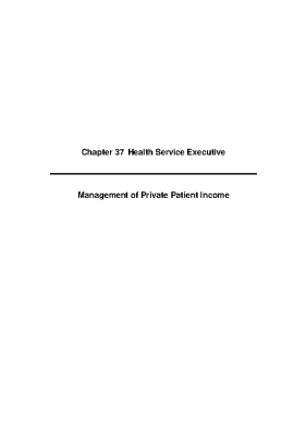 2008 Annual Report, Chapter 37 - Health Service Executive - Management of Private Patient Income front page preview
              