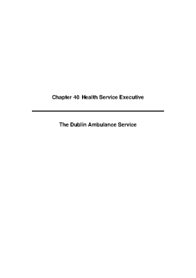 2008 Annual Report, Chapter 40 - Health Service Executive - The Dublin Ambulance Service front page preview
              