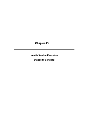 2009 Annual Report, Chapter 45 - Health Service Executive - Disability Services front page preview
              