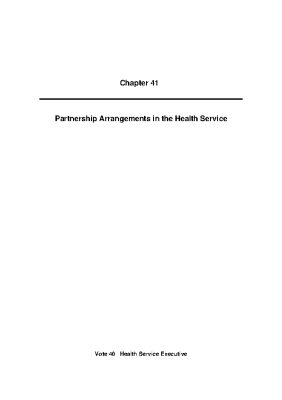 2010 Annual Report, Chapter 41 - Partnership Arrangements in the Health Service front page preview
              