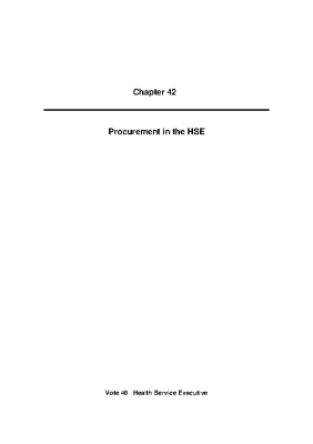 2010 Annual Report, Chapter 42 - Procurement in the HSE front page preview
              