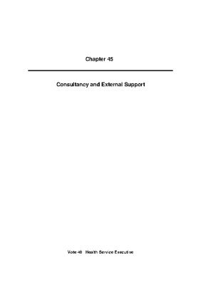 2010 Annual Report, Chapter 45 - Consultancy and External Support front page preview
              