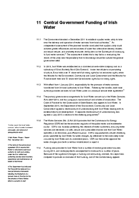 2014 Annual Report, Chapter 11: Central Government Funding of Irish Water  front page preview
              