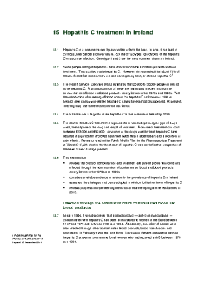 2017 Annual Report, Chapter 15: Hepatitis C treatment in Ireland front page preview
              