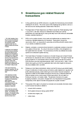 2018 Annual Report, Chapter 9 - Greenhouse gas related financial transactions front page preview
              