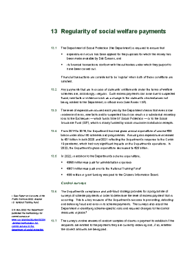 13. Regularity of social welfare payments front page preview
              