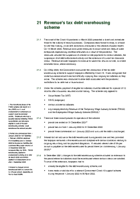 21. Revenues tax debt warehousing scheme front page preview
              