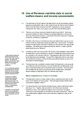 16. Use of Revenue real time data in social welfare means and income assessments front page preview
              