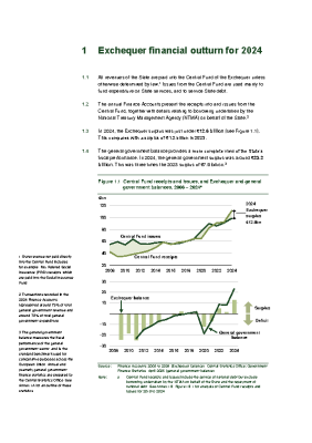 1. Exchequer financial outturn for 2024 front page preview
              