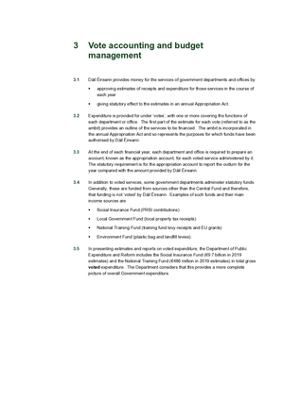 2019 Annual Report, Chapter 3, Vote accounting and budget management thumbnail