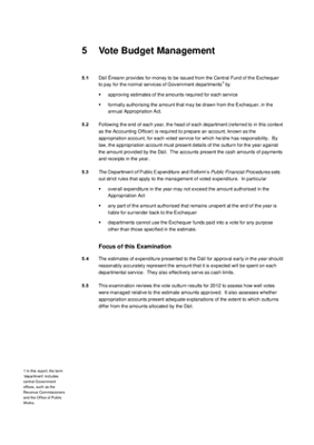 2012 Annual Report, Chapter 5: Vote Budget Management thumbnail