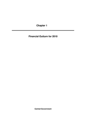 2010 Annual Report, Chapter 01 Financial Outturn for 2010 thumbnail