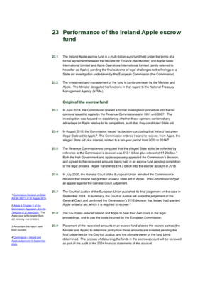 23. Performance of the Ireland Apple escrow fund thumbnail