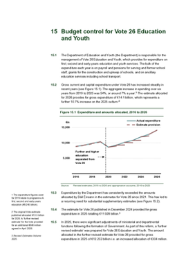 15. Budget Control For Vote 26 Education And Youth thumbnail