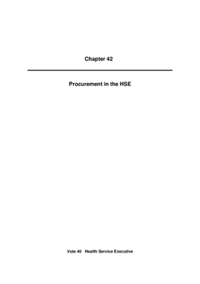 2010 Annual Report, Chapter 42 Procurement in the HSE thumbnail