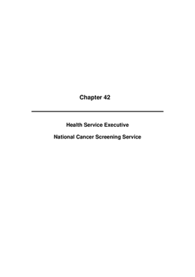 2009 Annual Report, Chapter 42 Health Service Executive National Cancer Screening Service thumbnail