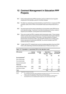 2012 Annual Report, Chapter 12: Contract Management in Education PPP Projects thumbnail