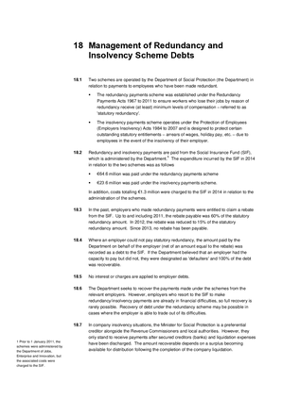 2014 Annual Report, Chapter 18: Management of Redundancy and Insolvency Scheme Debts thumbnail