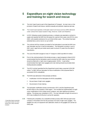 Chapter 5, Expenditure on night vision technology and traininig for search and rescue thumbnail