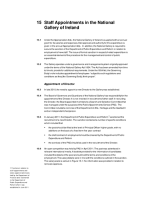 2012 Annual Report, Chapter 15: Staff Appointments in the National Gallery of Ireland thumbnail