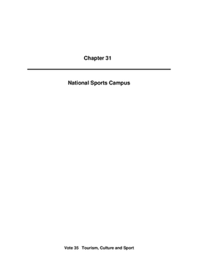 2010 Annual Report, Chapter 31 National Sports Campus thumbnail