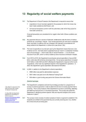 13. Regularity of social welfare payments thumbnail