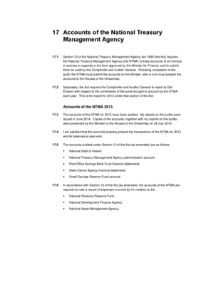2013 Annual Report, Chapter 17: Accounts of the National Treasury Management Agency thumbnail