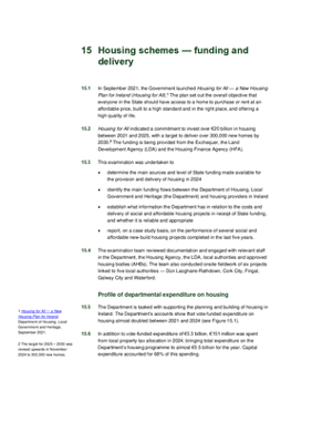 15. Housing schemes funding and delivery thumbnail